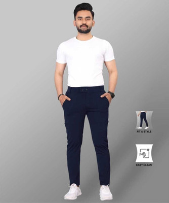ADVIK FASHION HUB Slim Fit, Comfort Fit Men Dark Blue Trousers