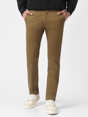 Urbano Fashion Slim Fit Men Khaki Trousers