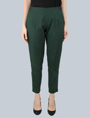 SVK Etail Regular Fit Women Dark Green Trousers