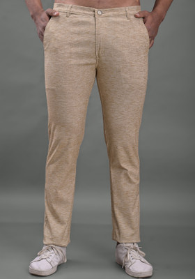 FUBAR Slim Fit Men Beige Trousers