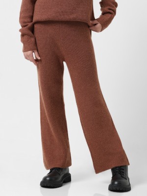 VERO MODA Flared Girls Brown Trousers