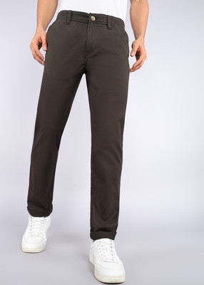 WROGN Slim Fit Men Brown Trousers