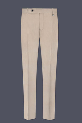 french crown Regular Fit Men Cream Trousers