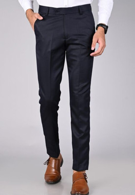 ABHIRAAM Regular Fit Men Blue Trousers