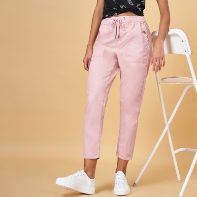 Honey By Pantaloons Relaxed Women Pink Trousers