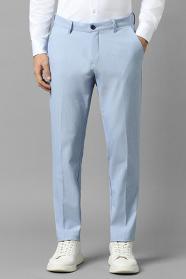 LOUIS PHILIPPE Slim Fit Men Light Blue Trousers