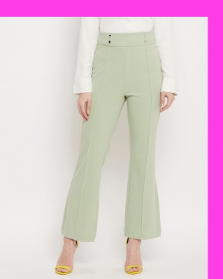 Xervis Skinny Fit Women Green Trousers