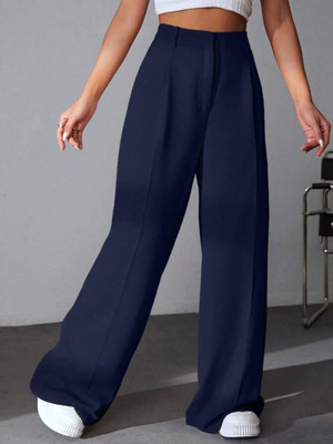 Broadstar Regular Fit Women Blue Trousers