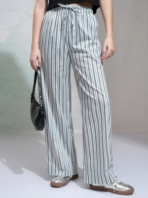 Tokyo Talkies Regular Fit Women White Trousers