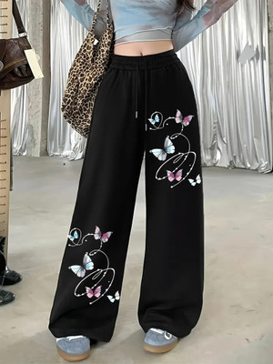 ERAWORLD Straight Fit Women Black Trousers