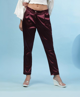 Freehand by The Indian Garage Co. Tapered Women Purple Trousers