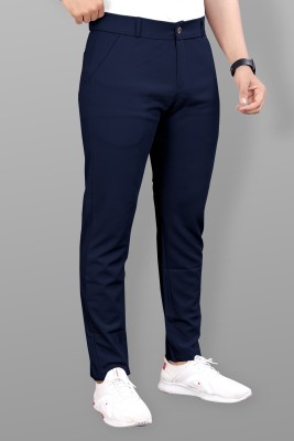 COMBRAIDED Slim Fit Men Blue Trousers