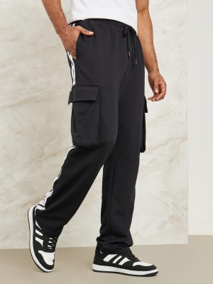 Styli Relaxed Men Black Trousers