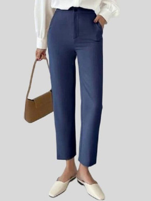 CHEMISTRY Relaxed Women Dark Blue Trousers