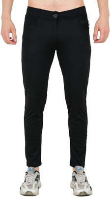 Flaring Regular Fit Men Black Trousers