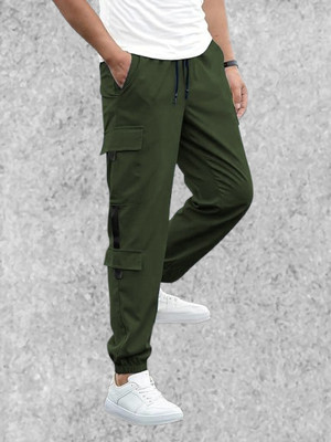 Sunbeauty Slim Fit Men Green Trousers