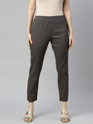 GOLDSTROMS Slim Fit Women Grey Trousers