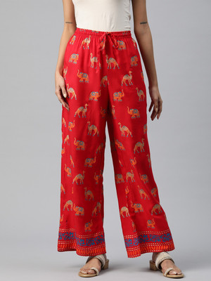 Readiprint Fashions Flared Women Red Trousers