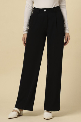 Allen Solly Regular Fit Women Black Trousers