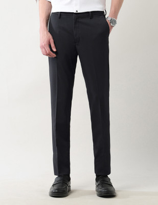 Arrow Newyork Slim Fit Men Black Trousers