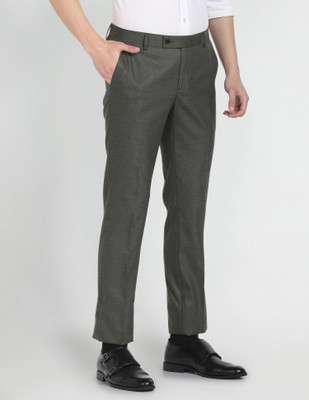 ARROW Regular Fit Men Grey Trousers