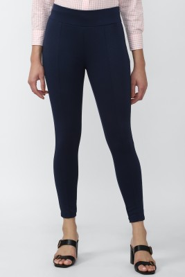 VAN HEUSEN Solid Women Dark Blue Tights