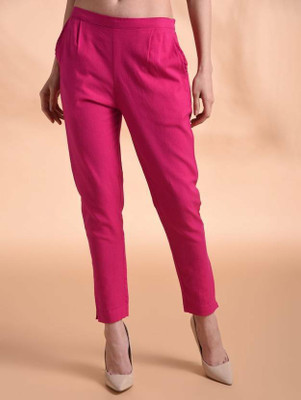 Jaipur Global Regular Fit Women Pink Trousers