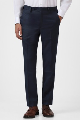 VAN HEUSEN Slim Fit Men Dark Blue Trousers