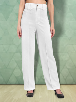 METRONAUT Regular Fit Women White Trousers