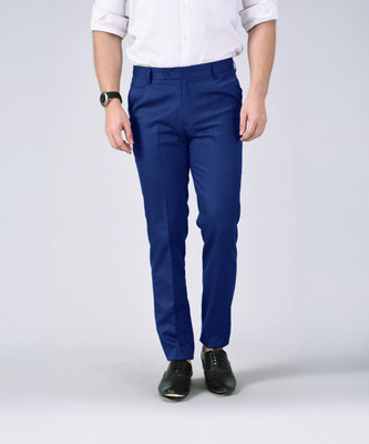 AD & AV Regular Fit Men Blue Trousers
