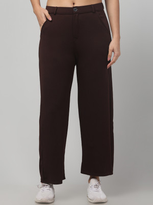 CROWN KING GARMENTS Loose Fit Women Brown Trousers