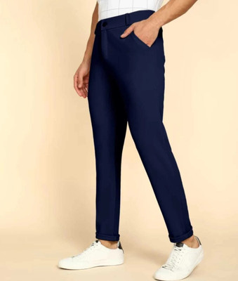 ynam Relaxed Men Blue Trousers