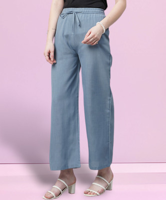 fithub Regular Fit Women Light Blue Trousers