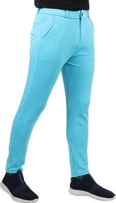 kdsn Solid Men Light Blue Track Pants