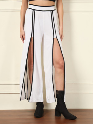 TANDUL Loose Fit Women White Trousers