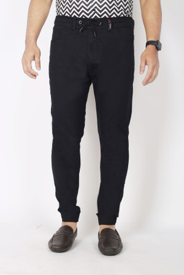 QFA Regular Fit Men Black Trousers