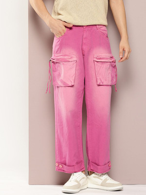 Kook N Keech Regular Fit Men Pink Trousers