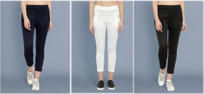 STYLOKAT Regular Fit Women Blue, White, Black Trousers