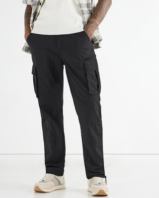 BEWAKOOF Regular Fit Men Black Trousers