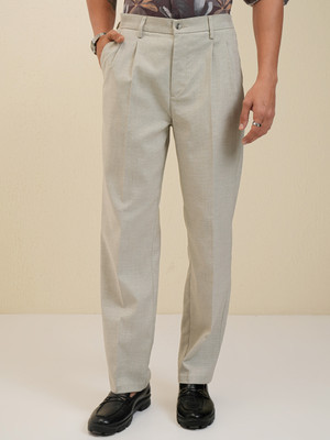 LOCOMOTIVE Regular Fit Men Grey Trousers