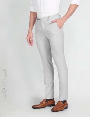 ARROW Slim Fit Men Grey Trousers