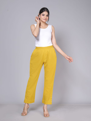 Vatatmaj Creations Regular Fit Women Yellow Trousers