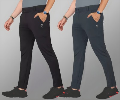 A1 SQUARE Regular Fit Men Black Trousers