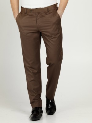 Muffynn Regular Fit Men Brown Trousers