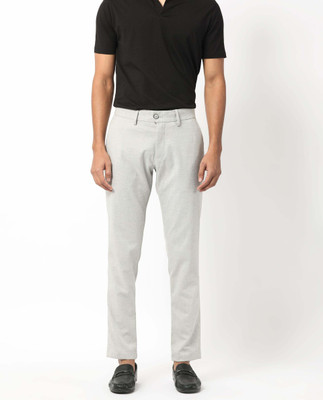 RARE RABBIT Slim Fit Men Grey Trousers