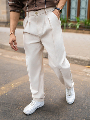 MANIAC Relaxed Men Khaki Trousers