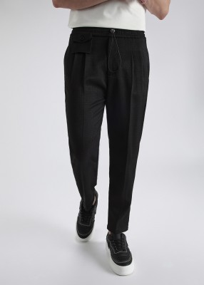 Banana Club Regular Fit Men Black Trousers