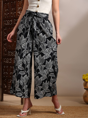 Globus Flared Women Black Trousers