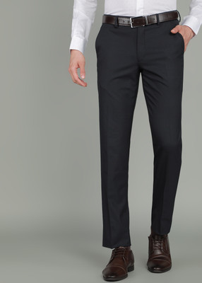 LOUIS PHILIPPE Regular Fit Men Dark Blue Trousers