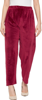 TNQ Straight Fit Women Maroon Trousers